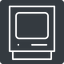 Thin, solid, square, apple, computer, vintage, desktop, computer-vintage, mac, pc, computer-vintage-thin icon