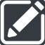 Thin, solid, square, pen, pencil, edit, edition, edit-solid icon
