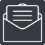 Thin, solid, square, envelope, mail, message, email, letter, contact, sheet, open, read, open-envelope, open-envelope-text, text, envelope-text, envelope-text-thin icon