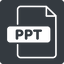 Thin, solid, square, file, microsoft, office, ppt, powerpoint, slide, presentation, pptx, file-ppt-thin icon