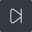 Thin, up, solid, square, video, play, forward, backward, mp3, player, pause, step, forward-step-thin icon