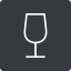 Thin, solid, square, glass, party, wine, empty, champagne, glass-wine, drink, water, glass-wine-empty-thin icon