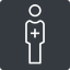 Thin, solid, square, nurse, medical, healthcare, health, male, medic, doctor, hospital, male-nurse, male-nurse-thin icon