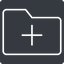 Solid, square, add, new, folder, directory, create, new-folder, new-folder-thin icon