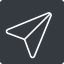 Thin, up, solid, square, message, paper, messaging, plane, airplane, aeroplane, submit, send, paper-plane, paper-plane-thin-alt icon