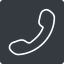 Thin, up, solid, square, phone, call, dial, number, phone-thin, telephone icon