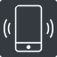 Thin, up, solid, square, iphone, phone, mobile, android, gsm, smartphone, cell, bell, ring, ringing, ringtone, smartphone-ringing-thin icon