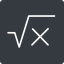 Thin, solid, square, root, formula, equation, math, mathematics, square-root, square-root-thin, mathematical, maths icon
