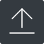 Thin, up, solid, square, upload, uploaded, uploading, upload-thin icon
