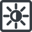 Line, down, wide, square, star, light, brightness, luminosity, intensity, brilliance, lighter, darker, dark, mode, Illumination, sun, shine, flash, ray, brightness-half, brightness-wide, brightness-wide-half icon