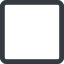 Thin, line, down, wide, circle, square, empty, none icon