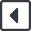 Line, left, wide, square, arrow, direction, caret, caret-solid icon
