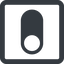 Line, left, wide, solid, square, setting, apple, on, off, ios, switch, button, radio, switch-solid icon
