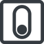 Line, left, wide, square, setting, apple, on, off, ios, switch, button, radio, switch-wide icon