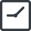 Line, right, wide, square, horizontal, mirror, clock, time, meeting, hour, minute, hours, minutes, clock-wide icon
