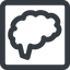 Line, wide, square, horizontal, mirror, side, human, idea, brain, intelligence, brain-side, brain-side-wide, synapse, neuron, memory icon