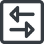 Line, up, wide, square, horizontal, mirror, arrow, update, change, switch, select, revert, double, double-arrow, change-wide icon