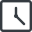 Line, up, wide, square, horizontal, mirror, clock, time, meeting, hour, minute, hours, minutes, clock-wide icon