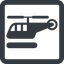 Line, wide, square, horizontal, mirror, dot, pictogram, dot-50, transportation, air, heliport, helicopter, dot-heliport icon