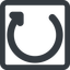 Line, wide, square, horizontal, mirror, wait, load, update, reload, refresh, restore, change icon