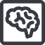 Line, wide, square, side, human, idea, brain, intelligence, brain-side, brain-side-alt-wide, synapse, neuron, memory icon