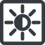 Line, up, wide, square, star, light, brightness, luminosity, intensity, brilliance, lighter, darker, dark, mode, Illumination, sun, shine, flash, ray, brightness-half, brightness-wide, brightness-wide-half icon