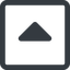Line, up, wide, square, arrow, direction, caret, caret-solid icon