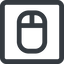Line, up, wide, square, computer, keyboard, mouse, pointer, computer-mouse, computer-mouse-wide icon