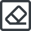 Line, wide, square, remove, eraser, erase, rubber, eraser-alt, eraser-alt-wide icon