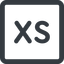 Line, wide, square, extra, small, xs, size, extra-small icon