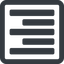 Line, right, wide, solid, square, text, align, alignment, editor, right-align-solid, right-align, align-right icon