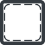 Line, wide, square, select, selection, dashed, selection-thin icon