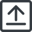 Line, up, wide, square, upload, uploaded, uploading, upload-wide icon