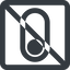 Line, left, wide, square, horizontal, mirror, setting, prohibited, apple, on, off, ios, switch, button, radio, switch-wide icon