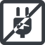 Line, left, wide, square, prohibited, electricity, plug, charge, charger, electric, electrics, electrical, plug-alt icon