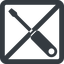 Line, left, wide, square, prohibited, tool, mechanics, mechanical, repair, screwdriver, screw, screwdriver-alt-solid icon