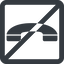 Line, right, wide, square, prohibited, phone, call, dial, number, dot, telephone, pictogram, dot-50, dot-telephone icon