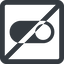 Line, up, wide, solid, square, horizontal, mirror, setting, prohibited, apple, on, off, ios, switch, button, radio, switch-solid icon