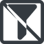 Line, wide, square, prohibited, order, sort, list, funnel, filter, sorting, funnel-solid icon