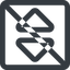 Line, up, wide, square, prohibited, order, sort, sort-wide icon