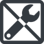 Line, up, wide, square, prohibited, spanner, wrench, tool, mechanics, mechanical, repair, spanner-solid icon