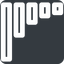 Down, wide, solid, square, graph, chart, statistics, antenna, mobile, signal, bars, level, strength, bar, bar-chart-wide, wifi icon