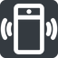 Down, wide, solid, square, iphone, phone, mobile, android, gsm, smartphone, cell, bell, ring, ringing, ringtone, smartphone-ringing, smartphone-ringing-wide icon
