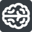 Left, wide, solid, square, human, idea, brain, intelligence, brain-alt, brain-alt-wide, synapse, neuron, memory icon