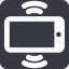 Left, wide, solid, square, iphone, phone, mobile, android, gsm, smartphone, cell, bell, ring, ringing, ringtone, smartphone-ringing-solid icon