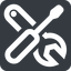 Right, wide, solid, square, building, spanner, wrench, tool, screwdrive, construction, fix, tools, tools-wide icon