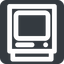 Wide, solid, square, horizontal, mirror, apple, computer, vintage, desktop, computer-vintage, mac, pc, computer-vintage-wide icon