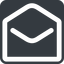 Wide, solid, square, horizontal, mirror, envelope, mail, message, email, contact, open, read, open-envelope, open-envelope-wide icon