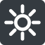 Up, wide, solid, square, star, light, brightness, luminosity, intensity, brilliance, lighter, darker, dark, mode, Illumination, sun, shine, flash, ray, brightness-wide icon