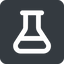 Wide, solid, square, graduated, erlenmeyer, chemical, flask, lab, laboratory, chemistry, potion, glassware, conical, erlenmeyer-wide icon
